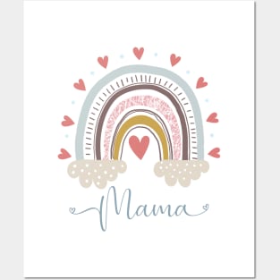 Mama Boho Rainbow Posters and Art